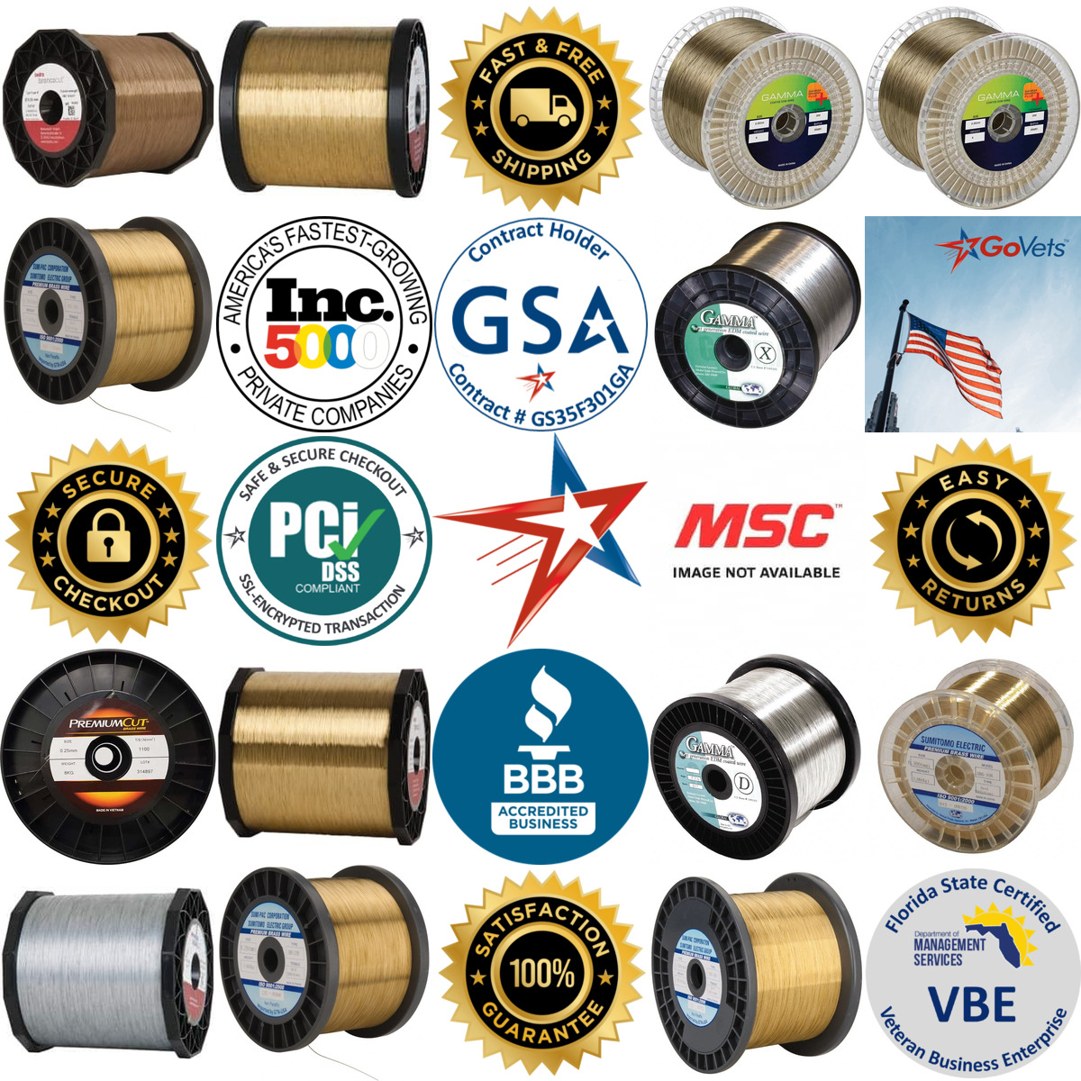 A selection of Electrical Discharge Machining Wire products on GoVets