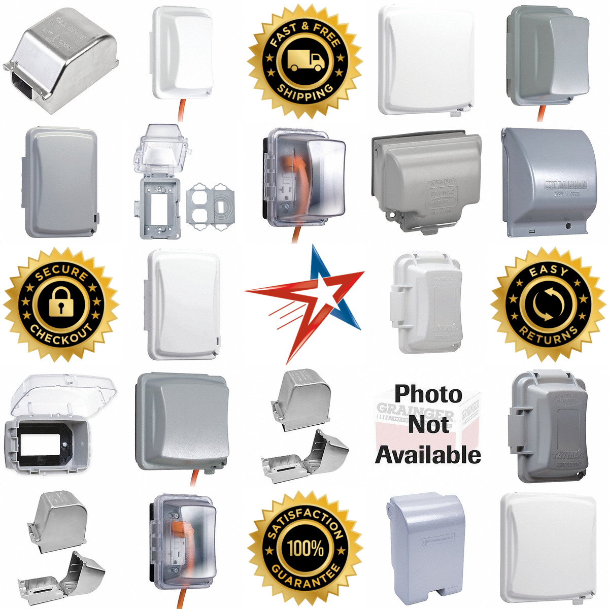 A selection of While in Use Weatherproof Box Covers products on GoVets