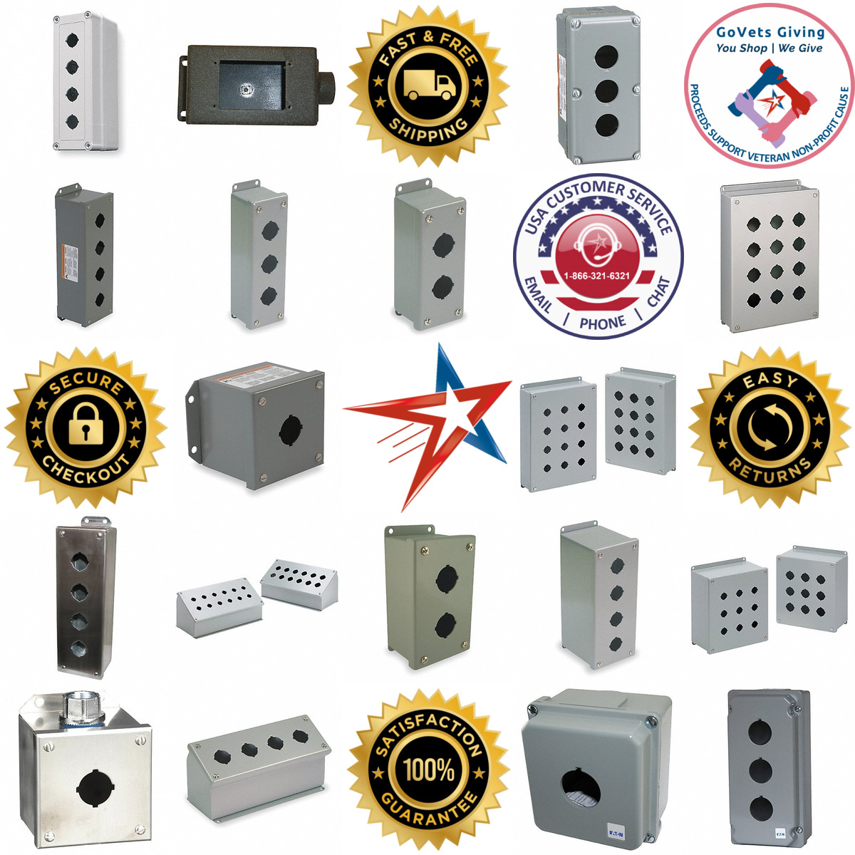 A selection of Pushbutton Enclosures products on GoVets
