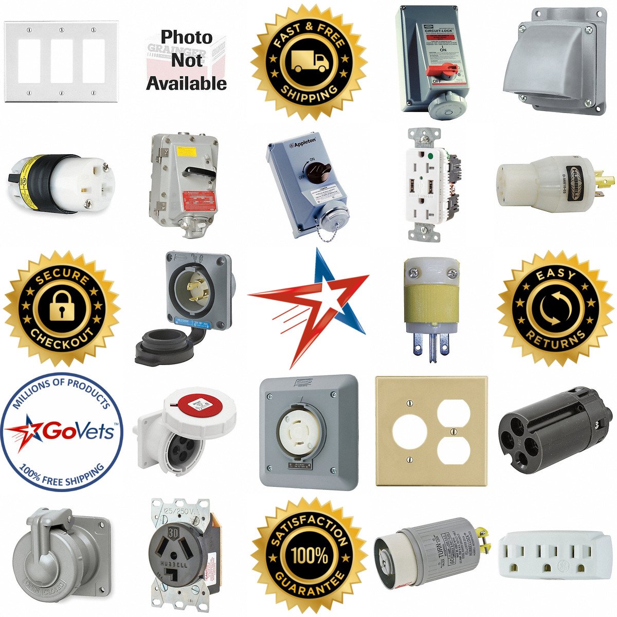 A selection of Plugs and Receptacles products on GoVets