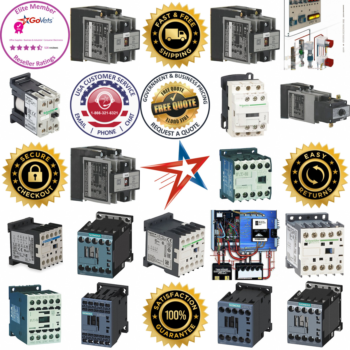 A selection of Iec and Nema Style Relays products on GoVets