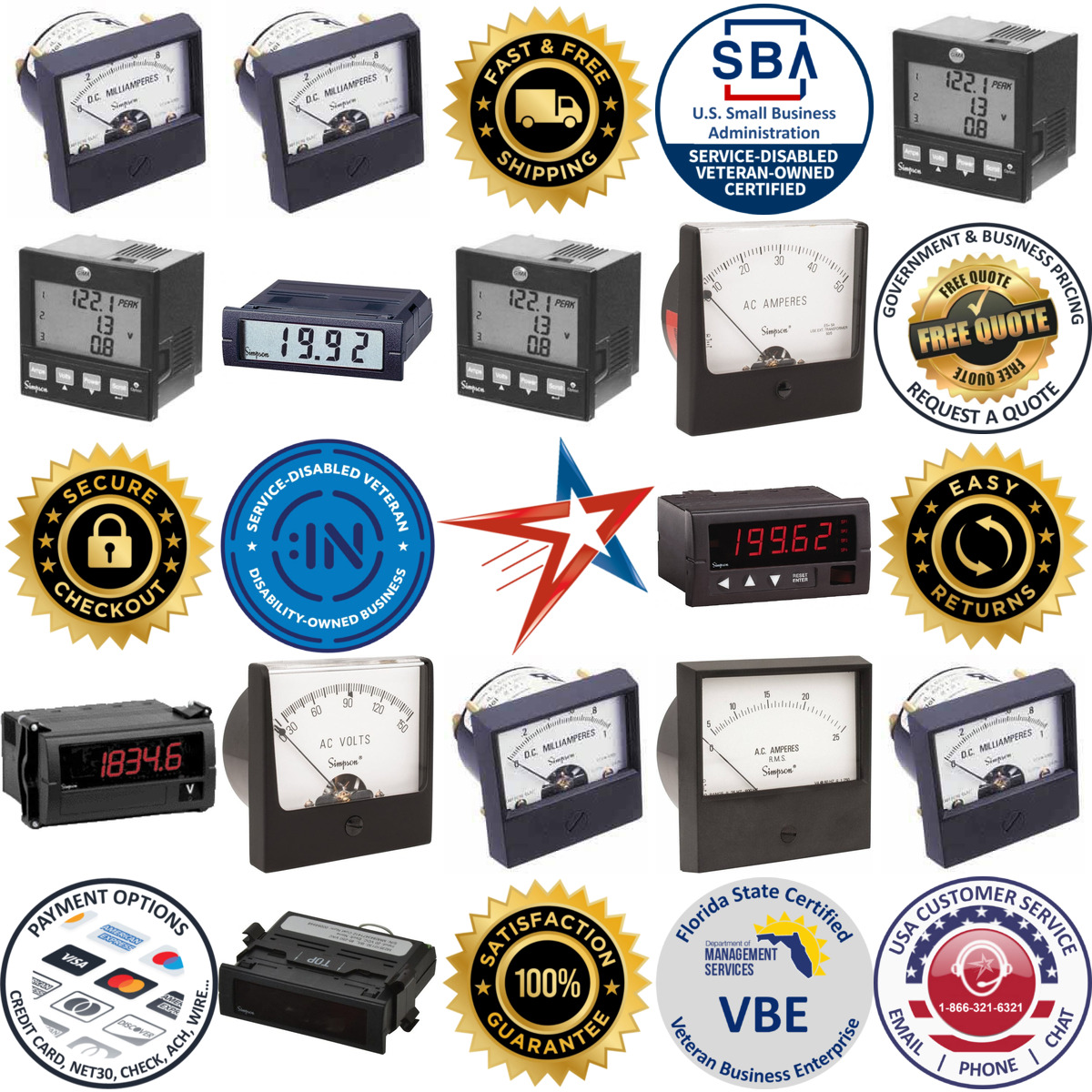 A selection of Simpson Electric products on GoVets