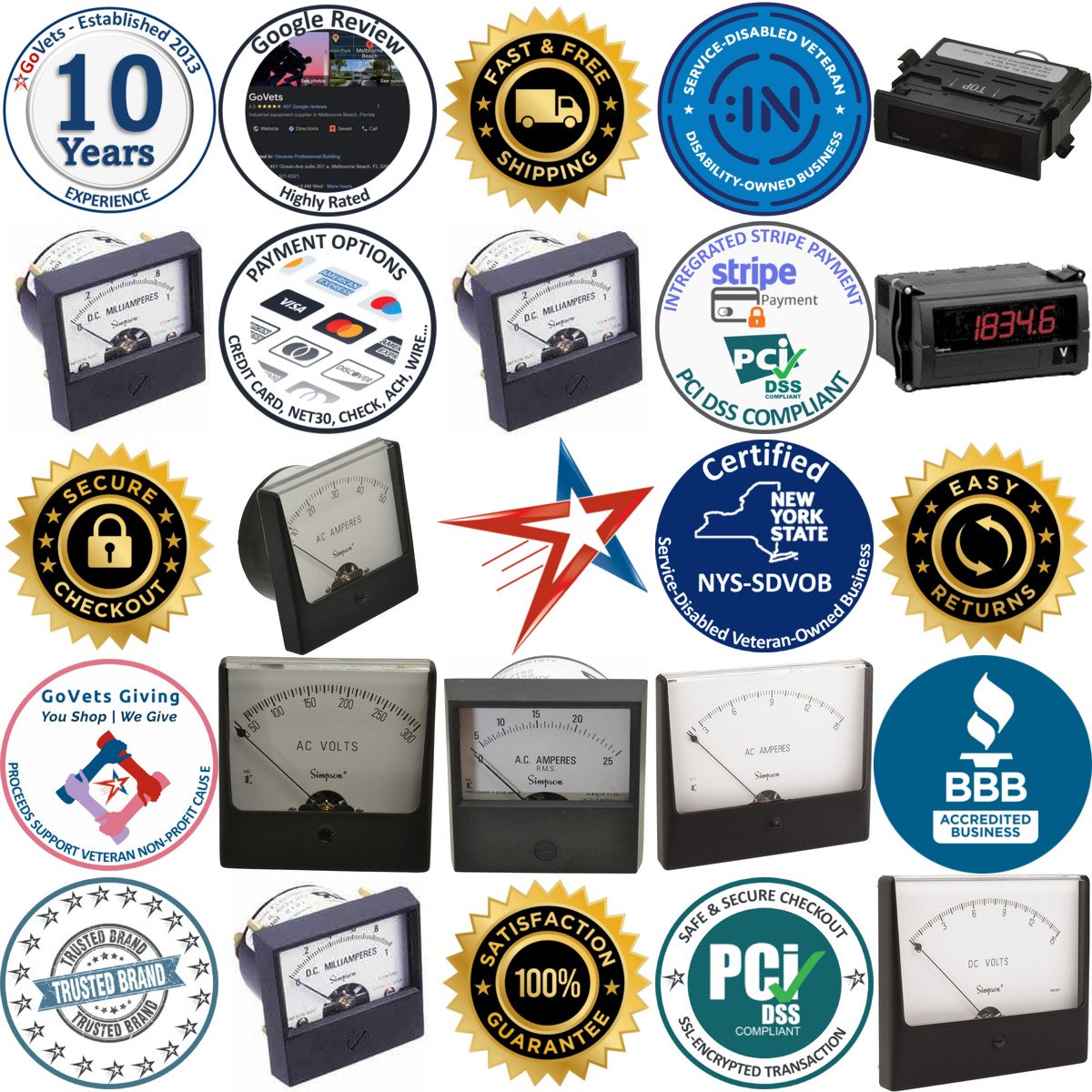 A selection of Panel Meters products on GoVets