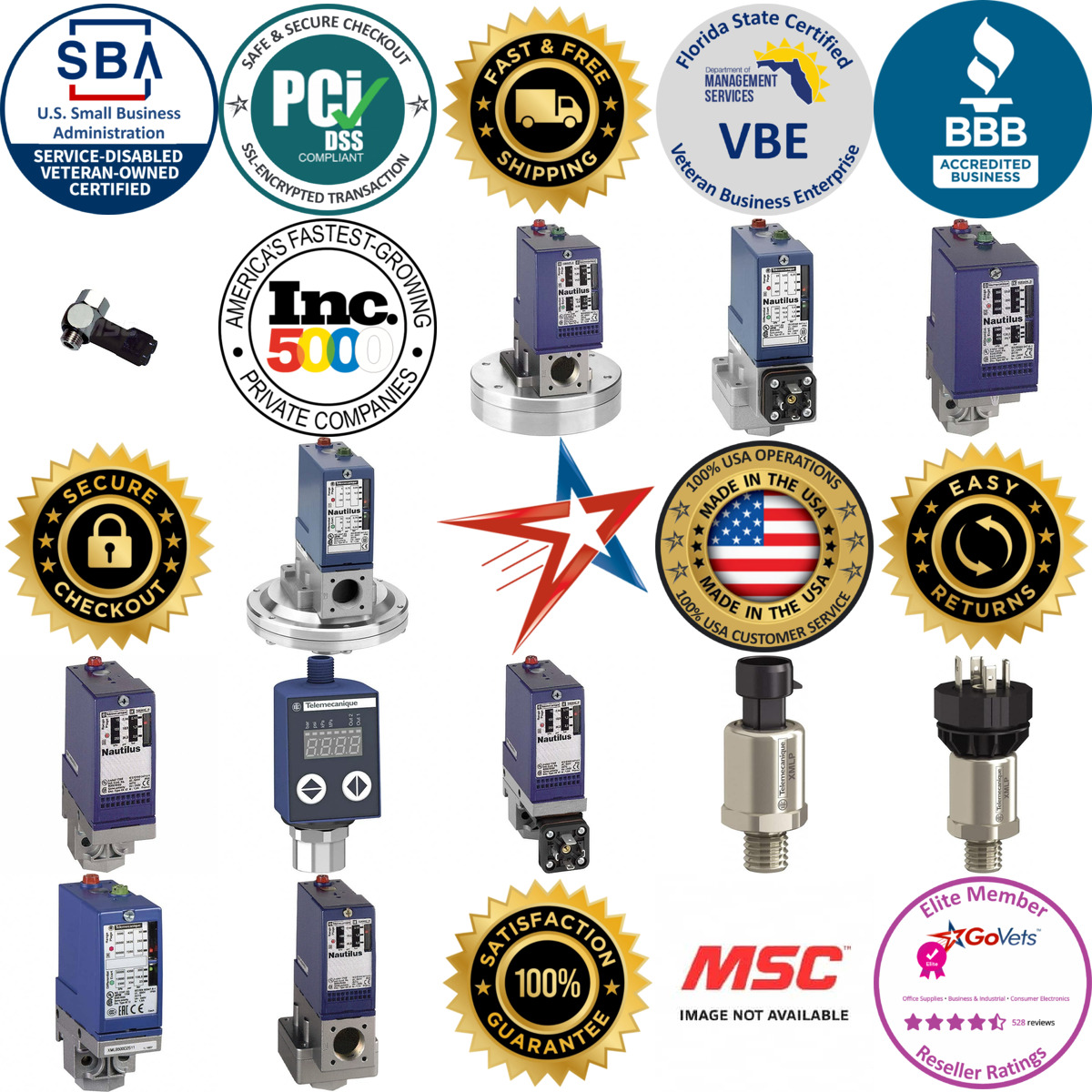 Millions of Products A selection of Pressure Sensors products on GoVets