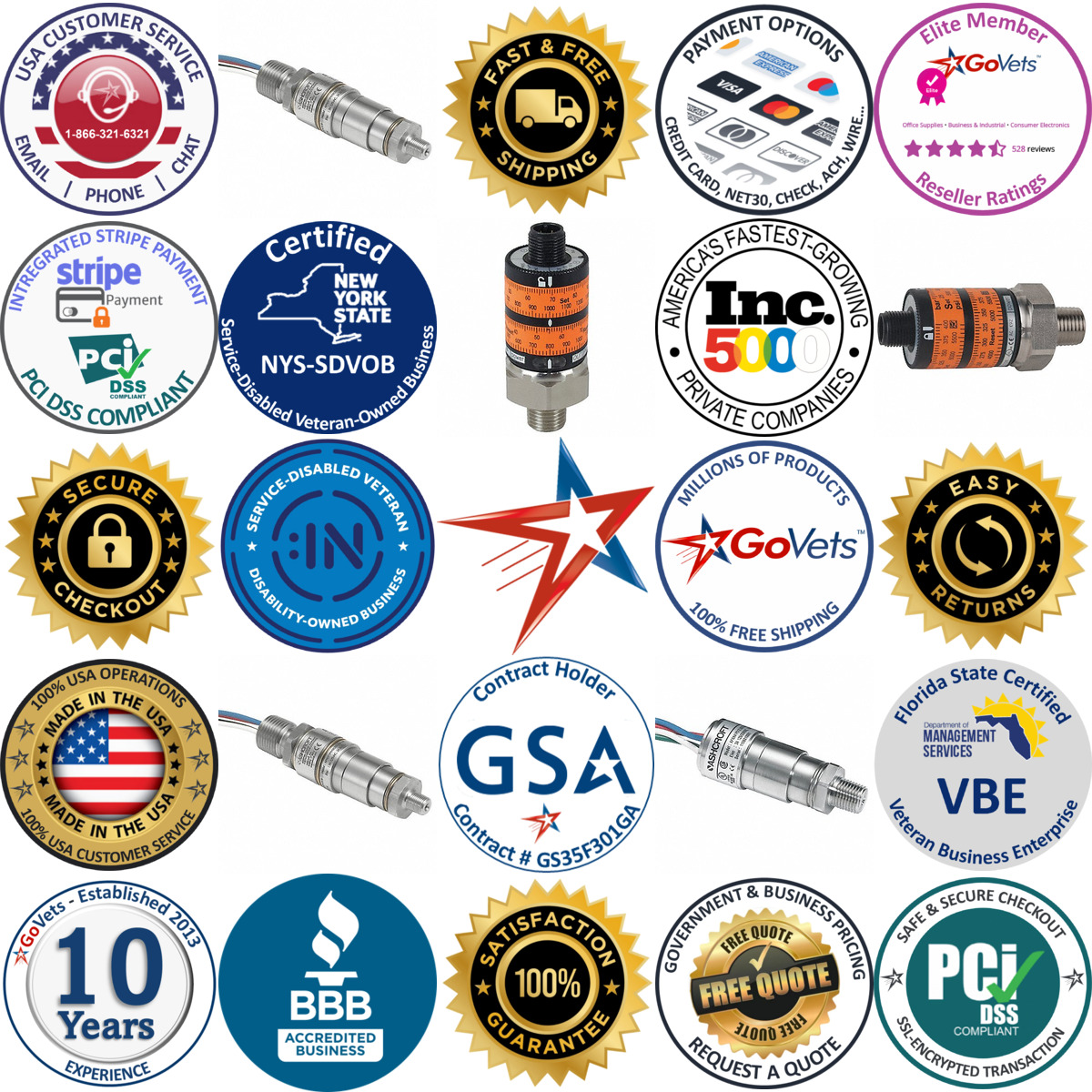 A selection of Miniature Pressure Switches products on GoVets