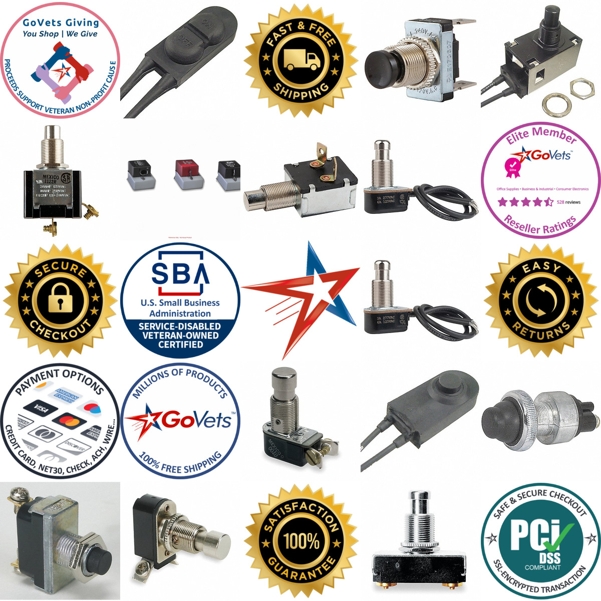 A selection of Miniature Pushbutton Switches products on GoVets