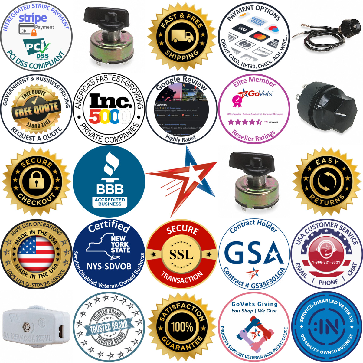 A selection of Rotary Switches products on GoVets