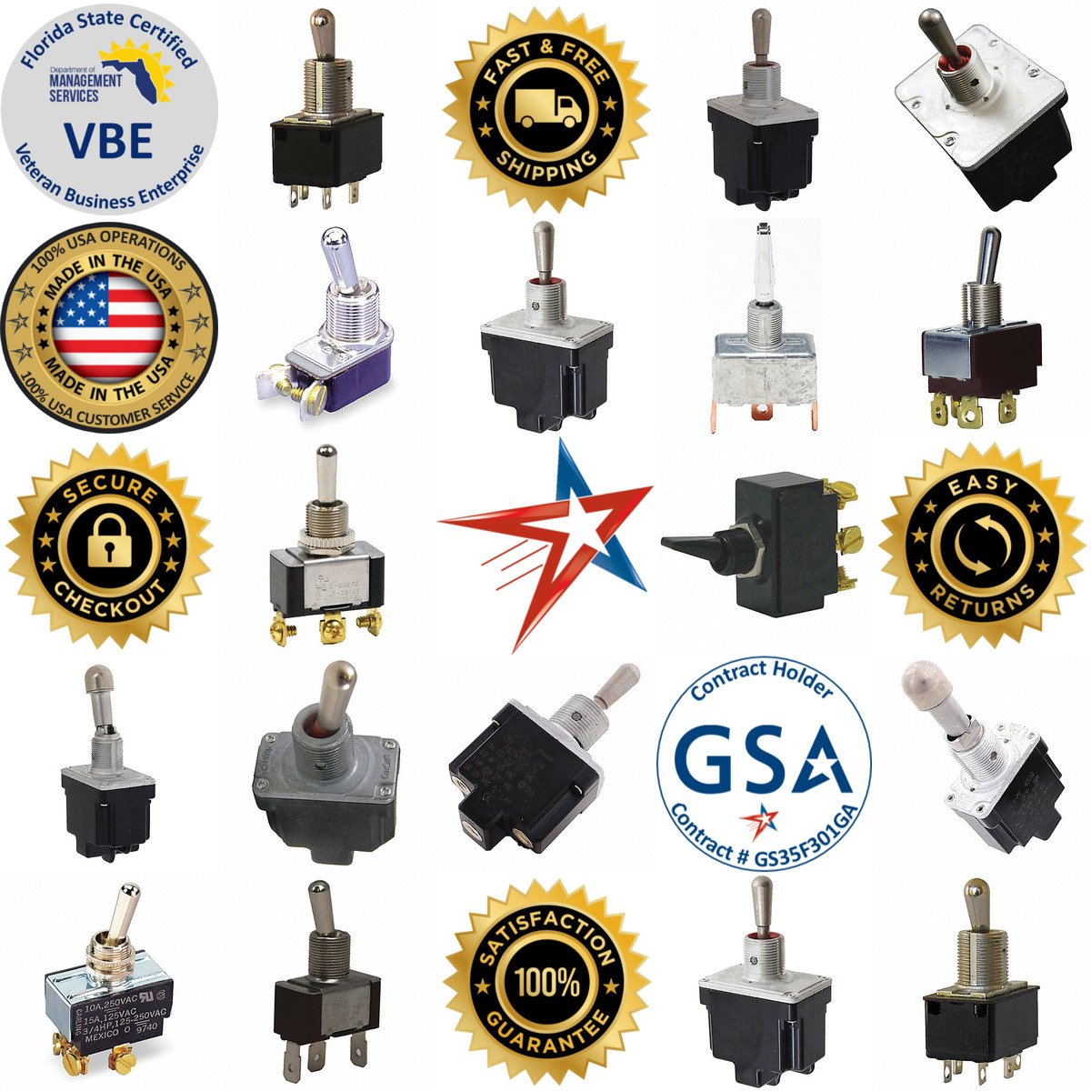 A selection of Toggle Switches products on GoVets