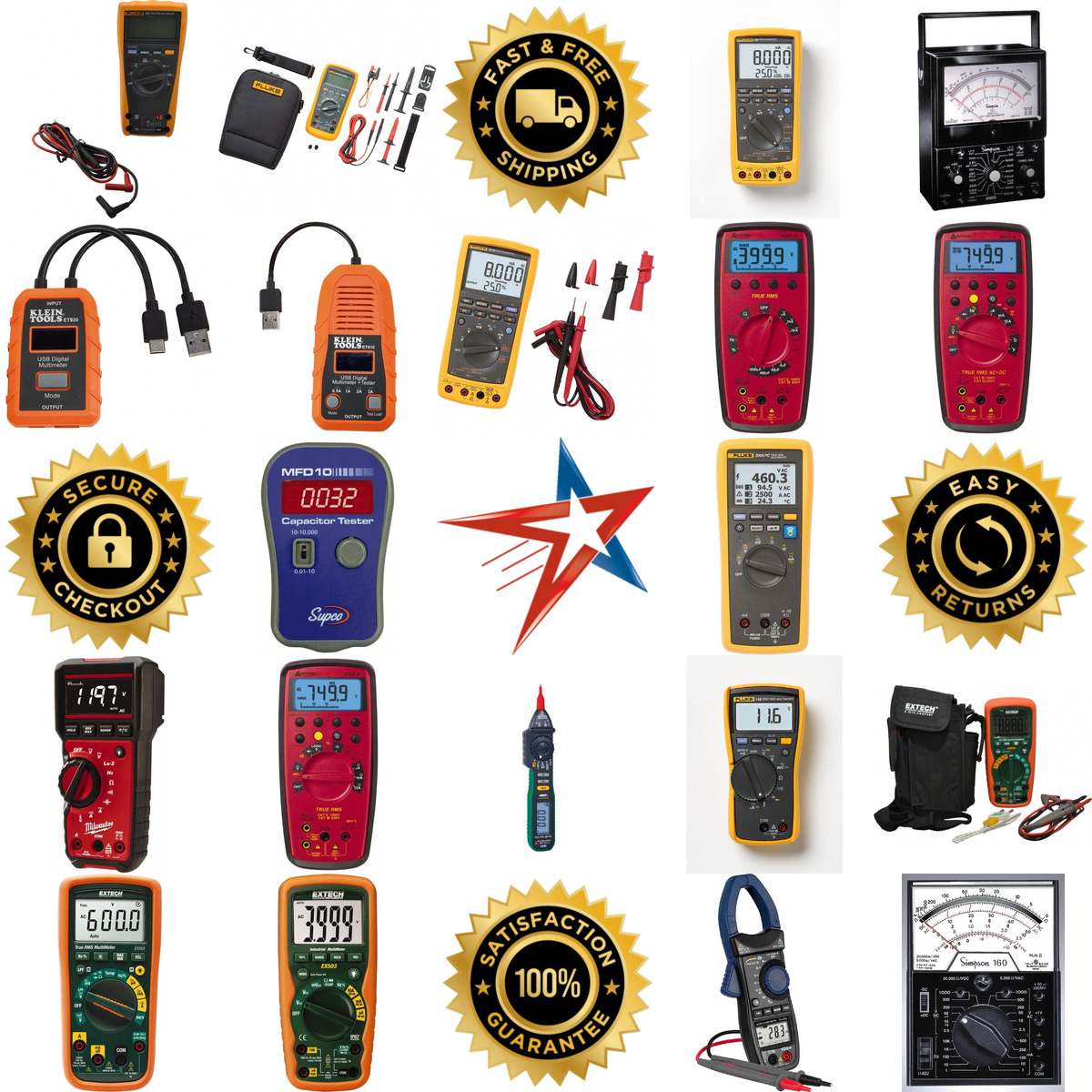 Millions of Products A selection of Multimeters products on GoVets