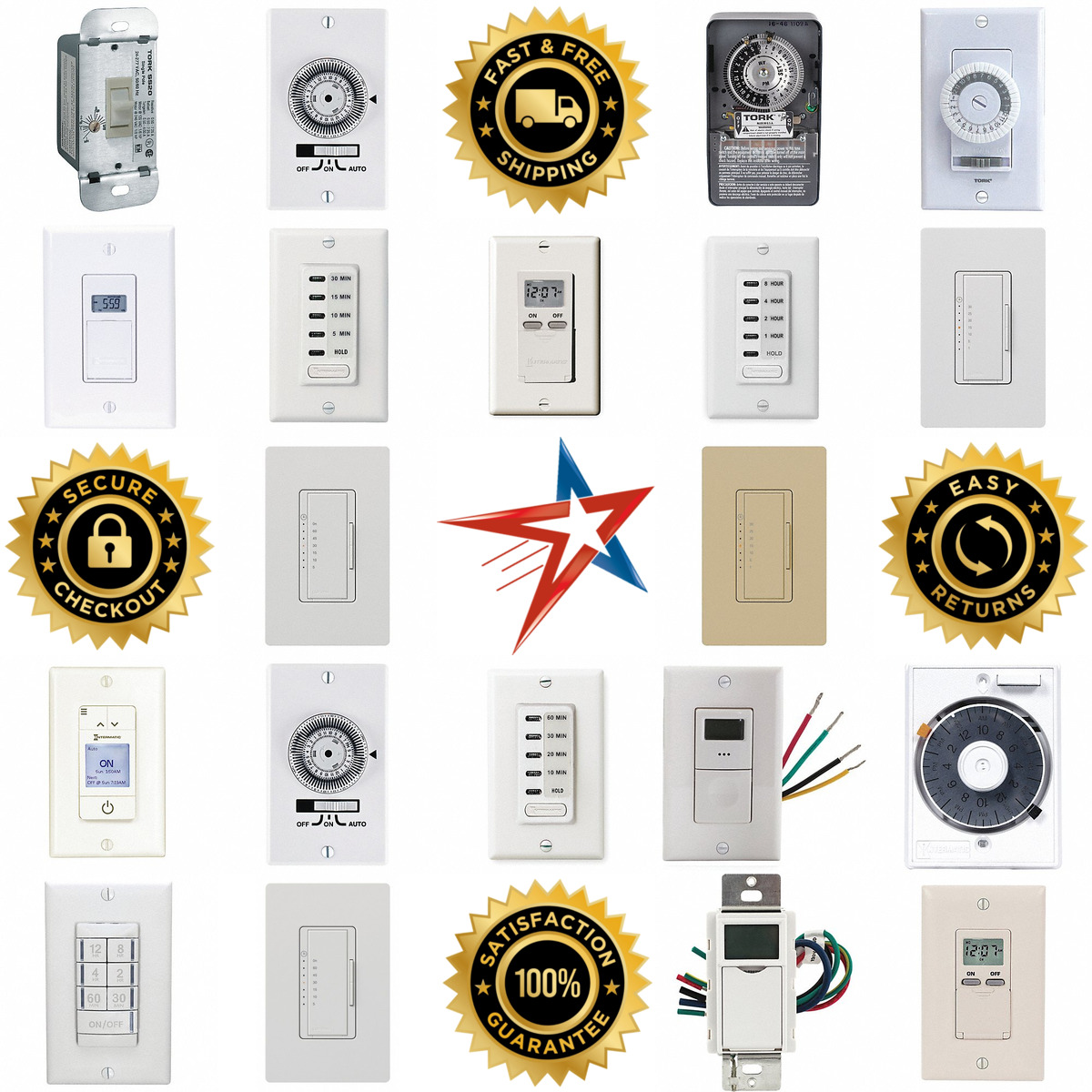 A selection of Wall Switch Timers products on GoVets