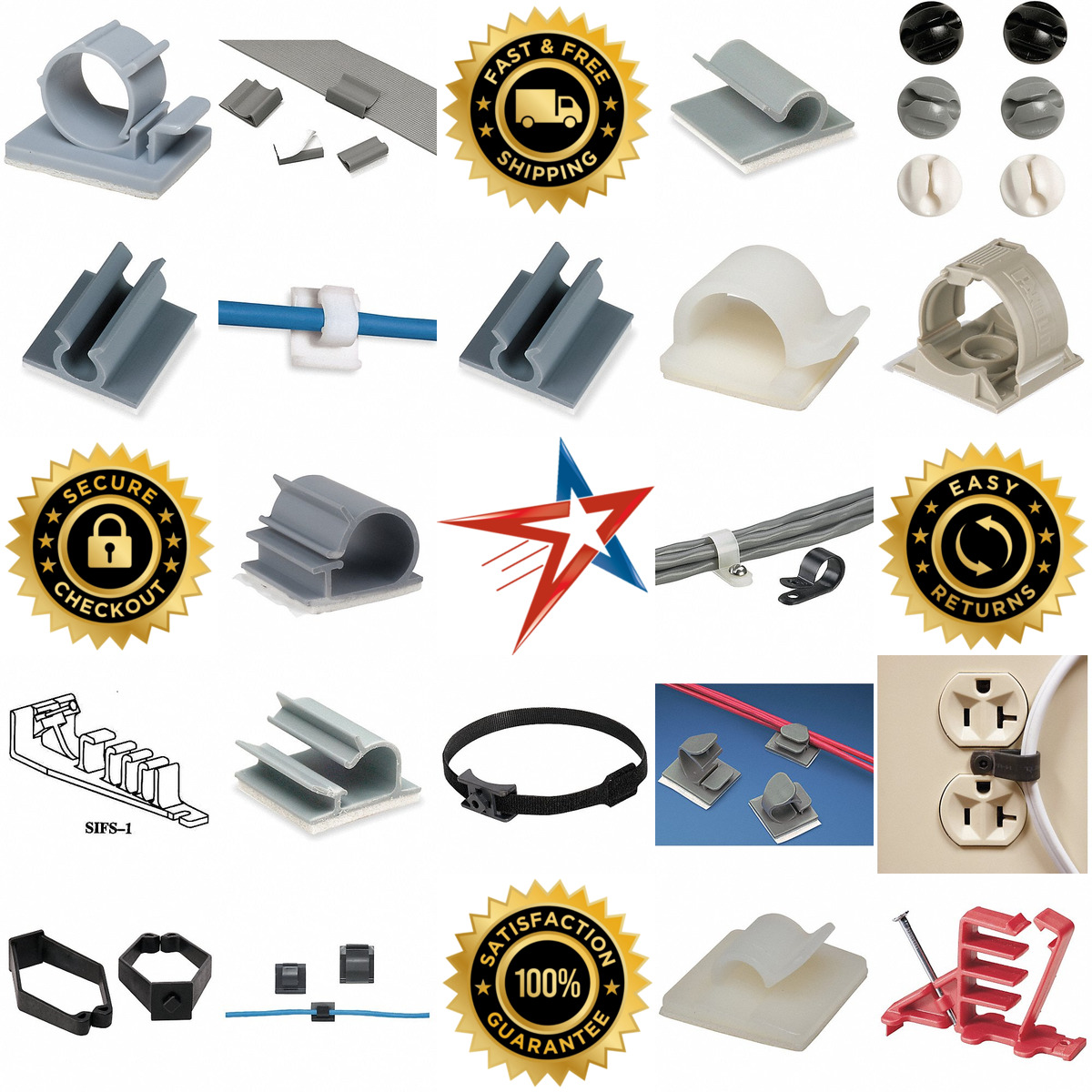 A selection of Cable Clips products on GoVets