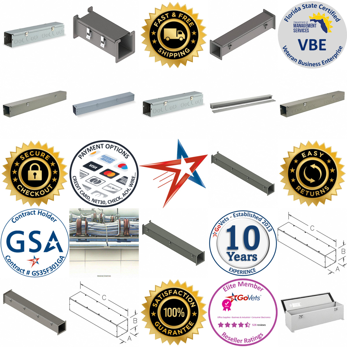A selection of Wireways products on GoVets