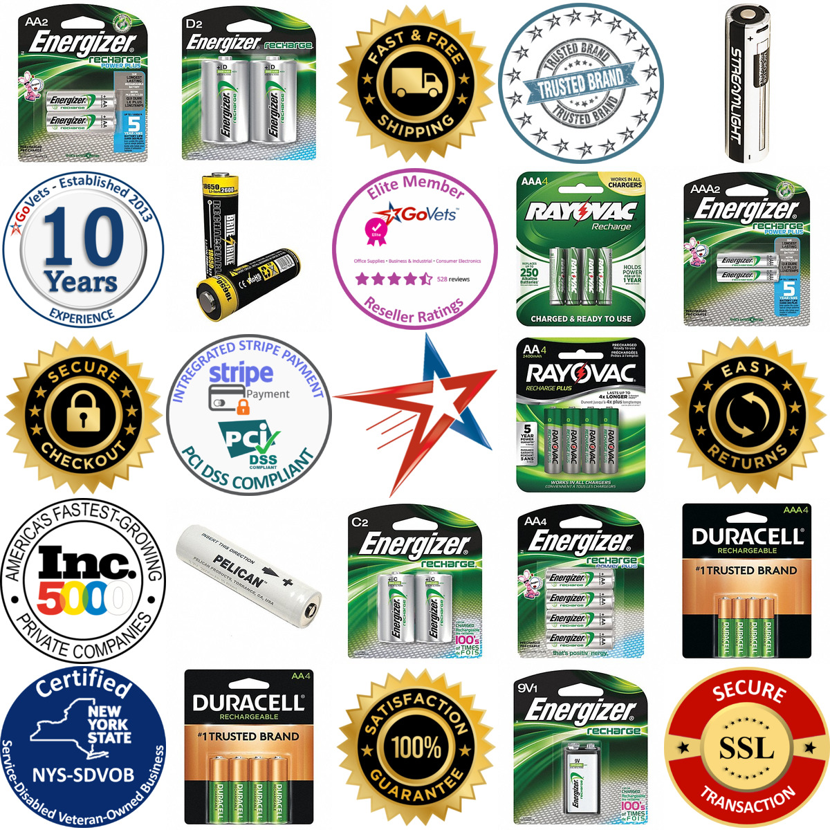 A selection of Standard Rechargeable Batteries products on GoVets