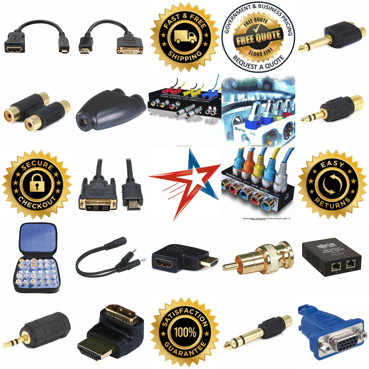 A selection of Audio Video Splitters and Adapters products on GoVets