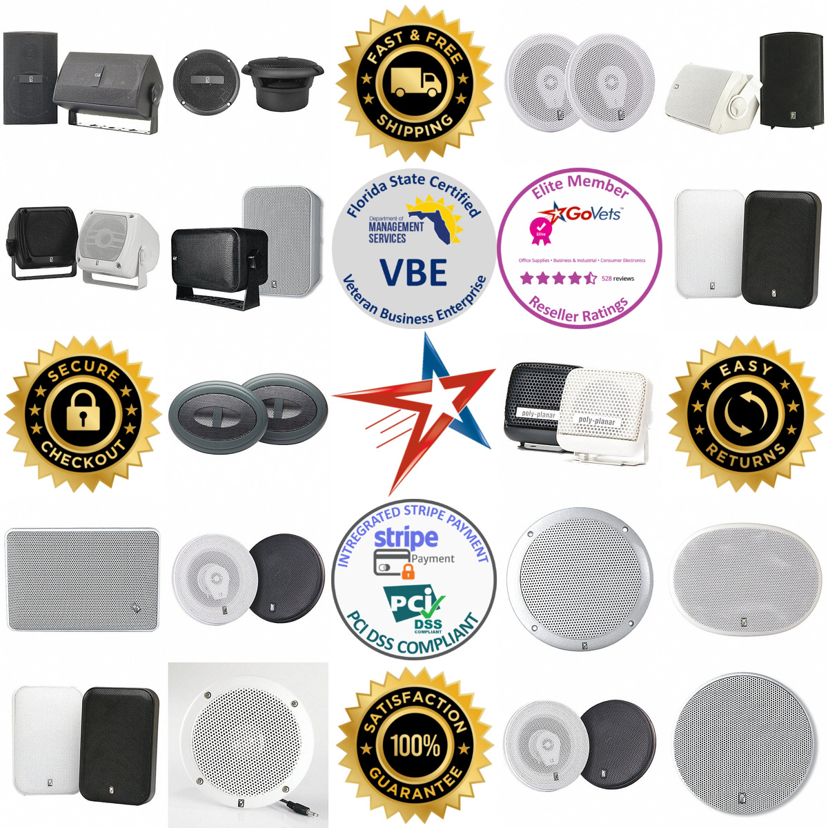 A selection of Marine Stereo Speakers products on GoVets