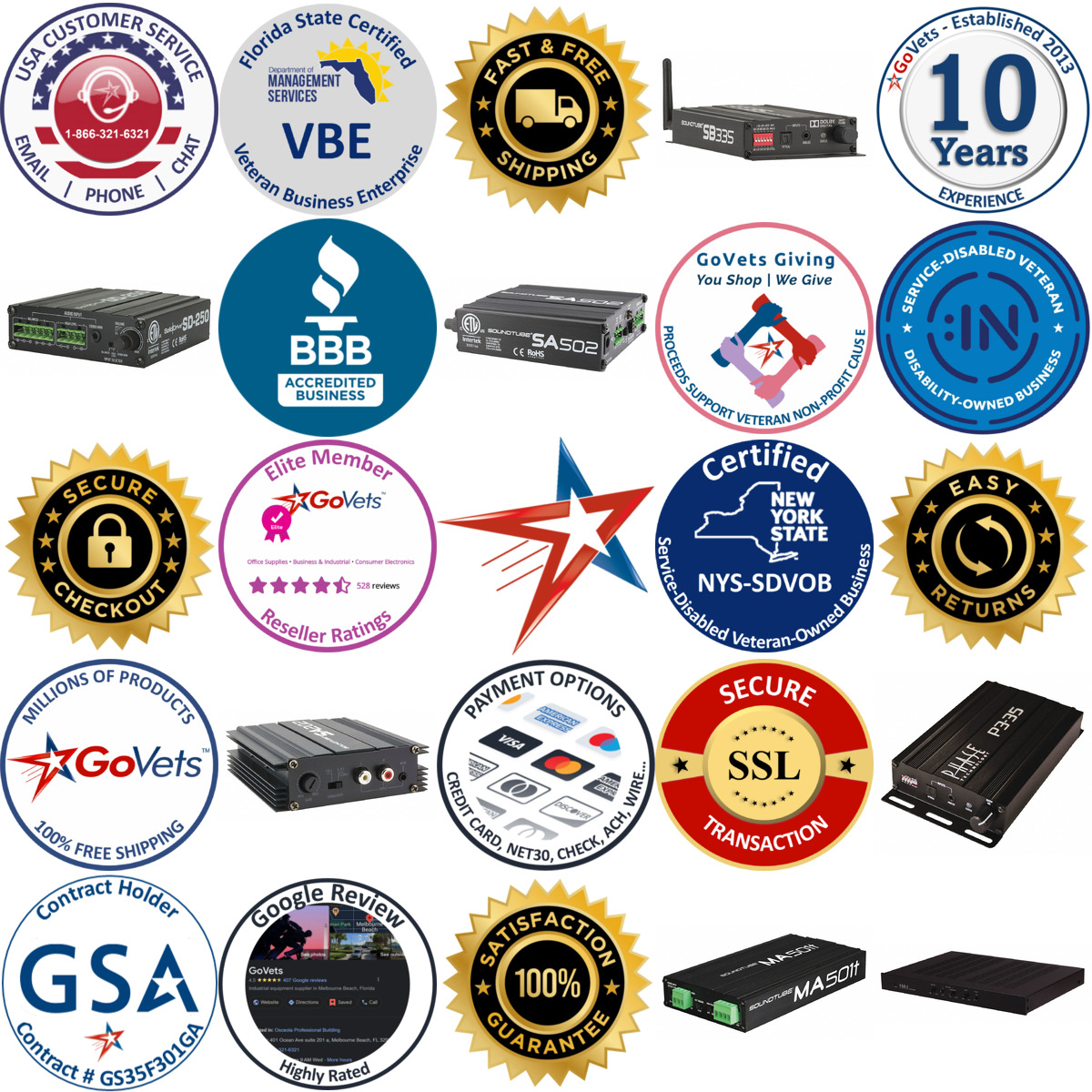 A selection of Audio Speaker Amplifiers products on GoVets