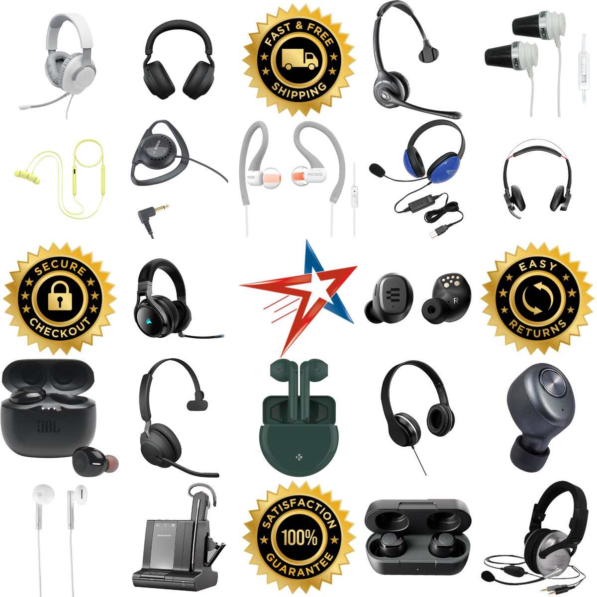 A selection of Headphones products on GoVets