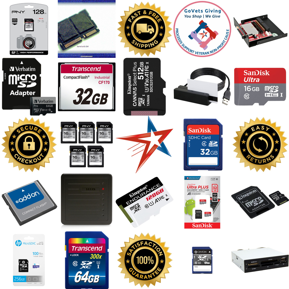 Millions of Products A selection of Camera Memory Cards products on GoVets