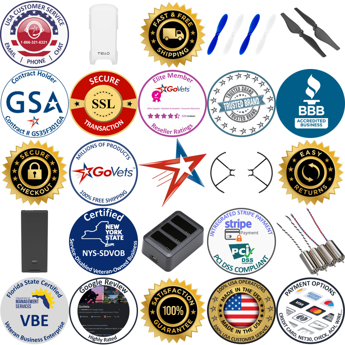 A selection of Drone Accessories products on GoVets