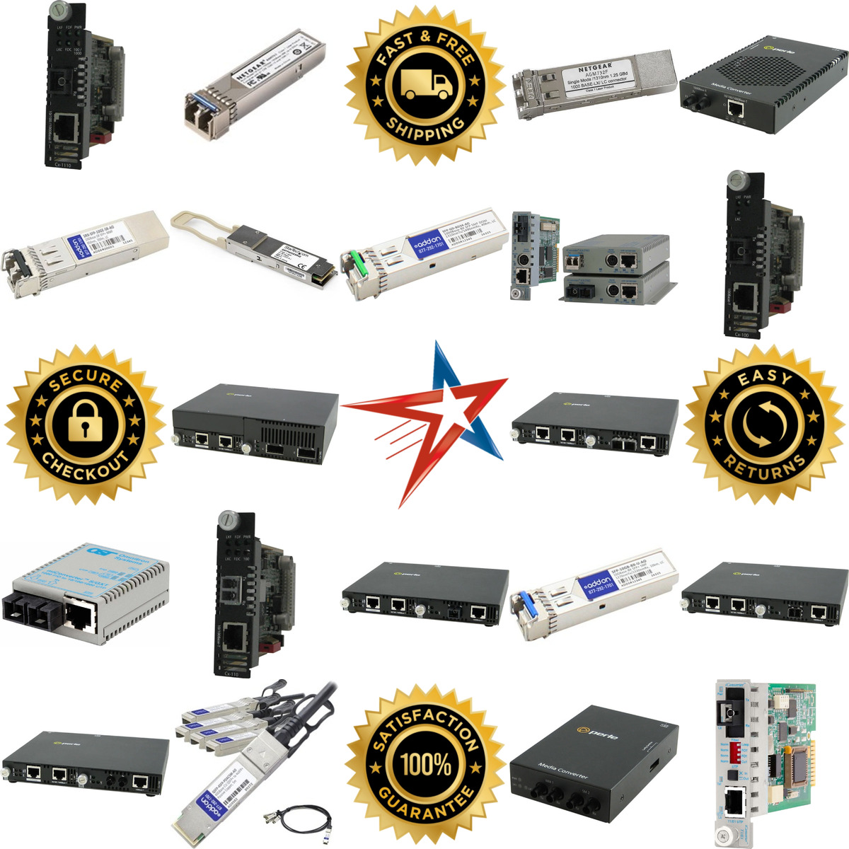 Millions of Products A selection of Networking Transceivers and Converters products on GoVets