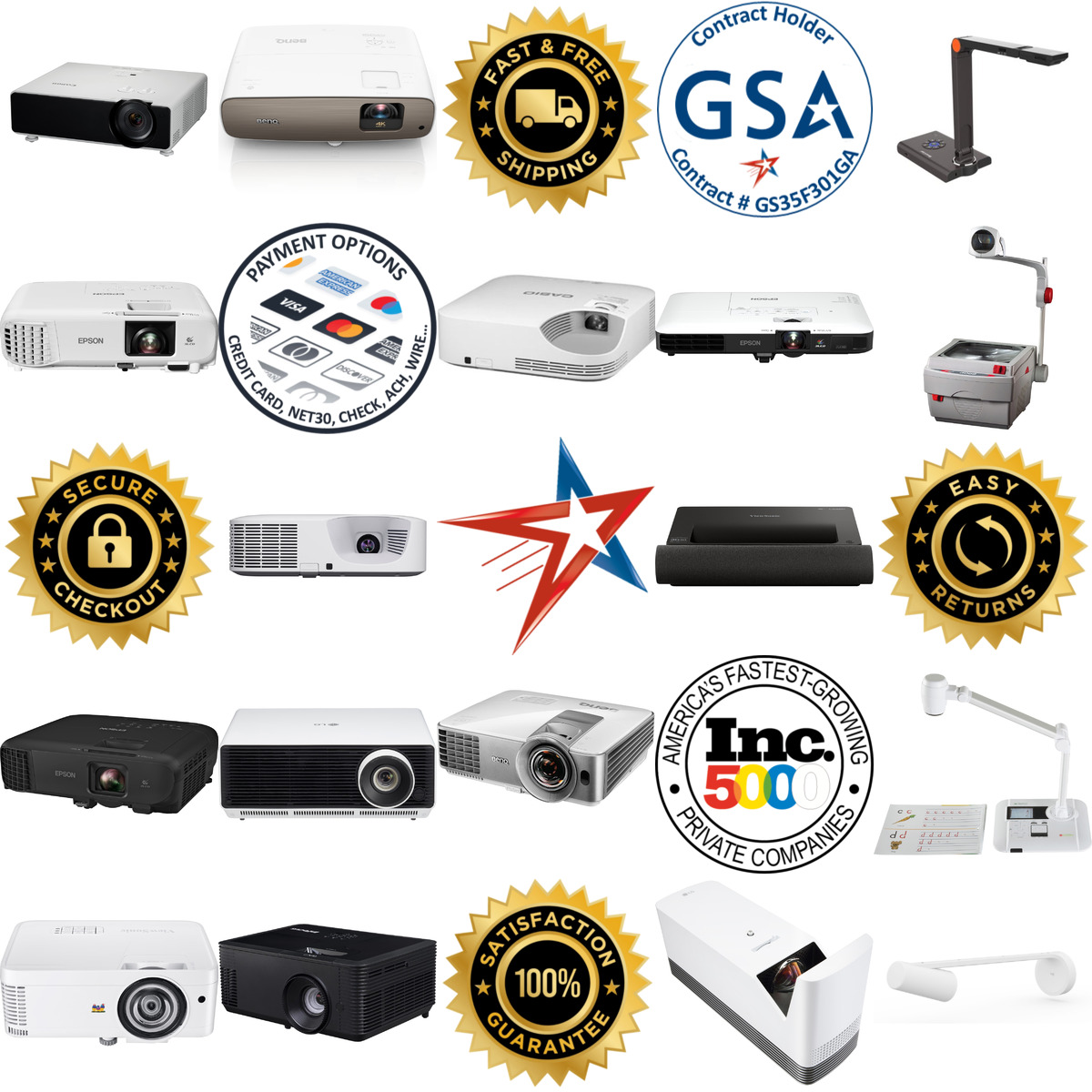 A selection of Projectors products on GoVets