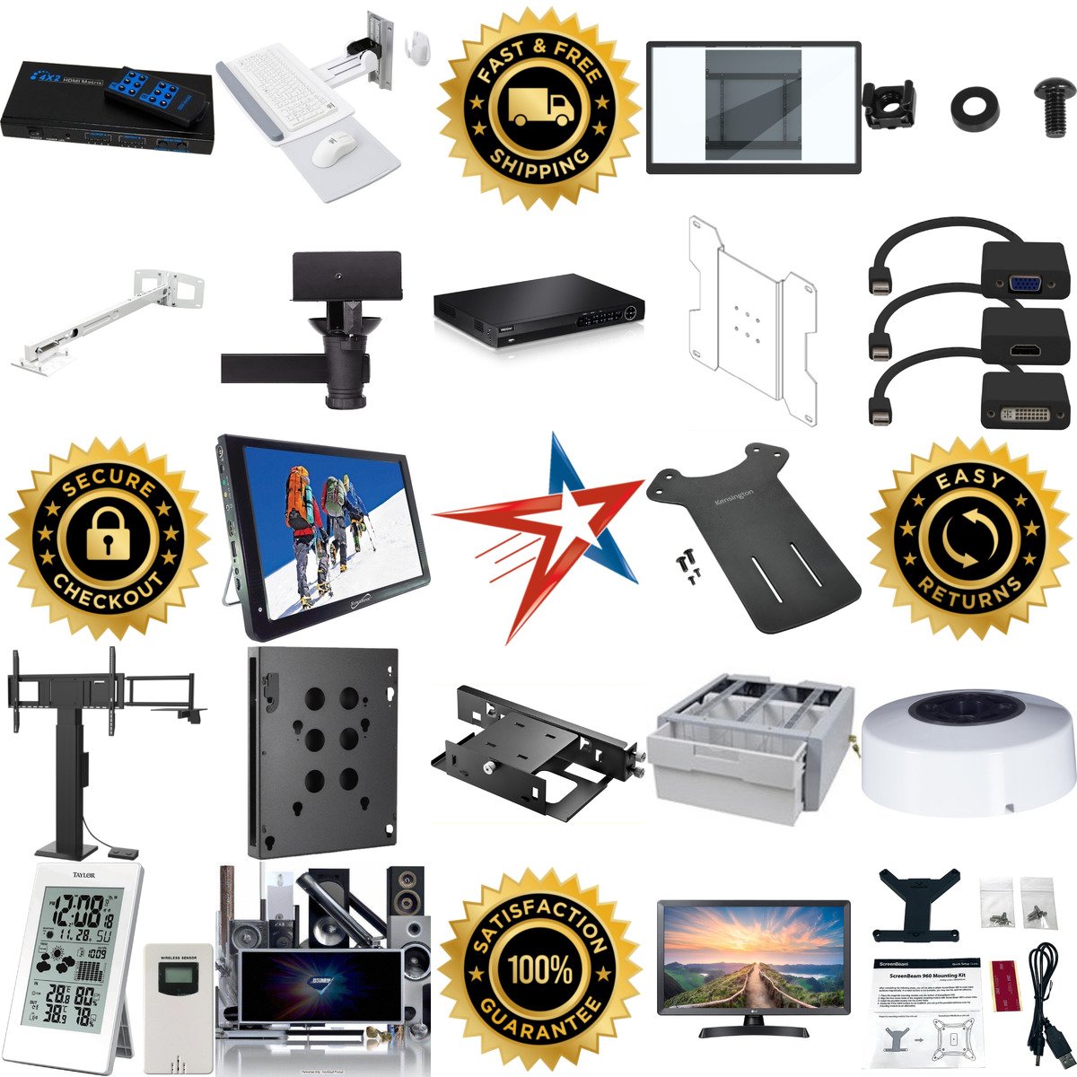 A selection of Tvs and Home Theater products on GoVets