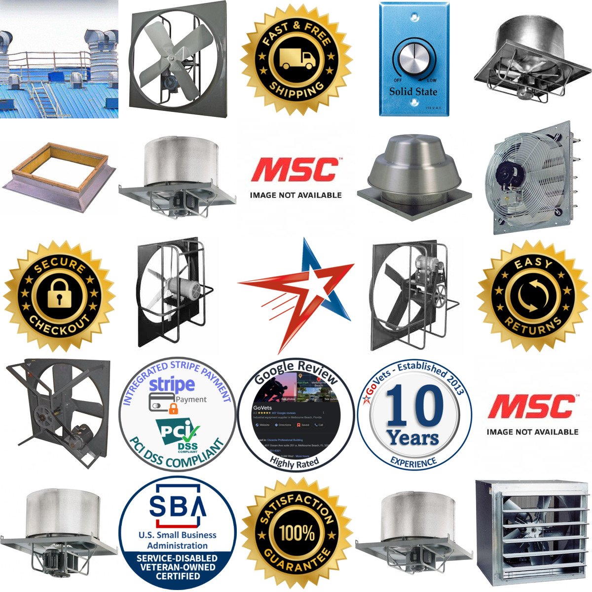A selection of Exhaust and Ventilation products on GoVets
