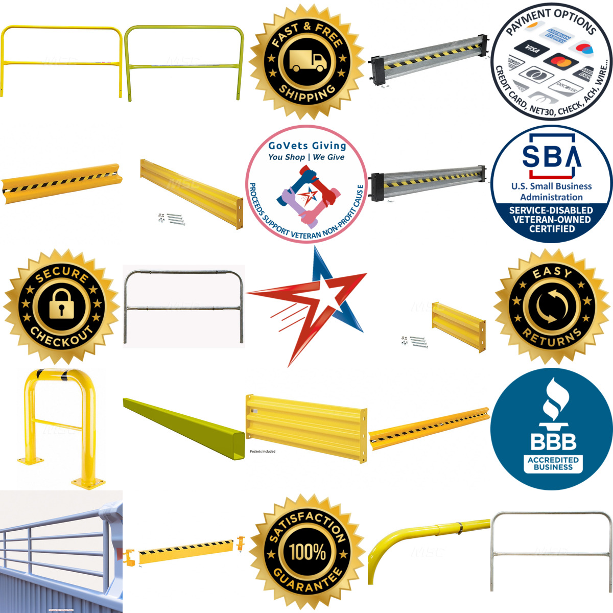 A selection of Guard Rail products on GoVets