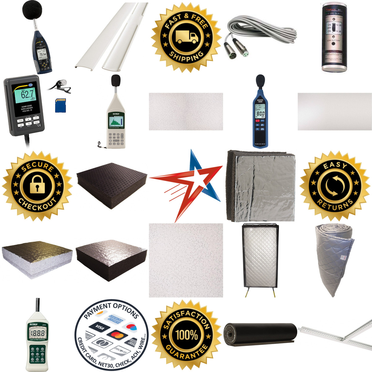 A selection of Sound Barriers and Meters products on GoVets