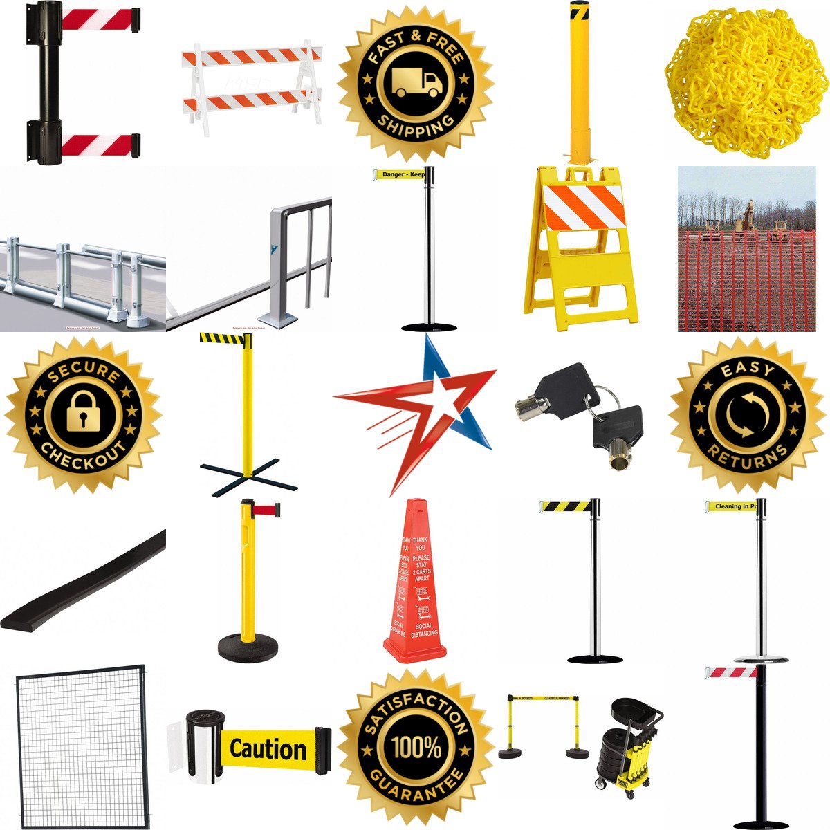 A selection of Traffic and Crowd Control products on GoVets