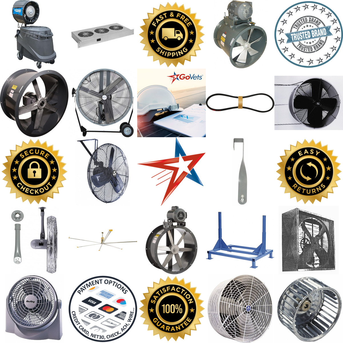 A selection of Fans products on GoVets