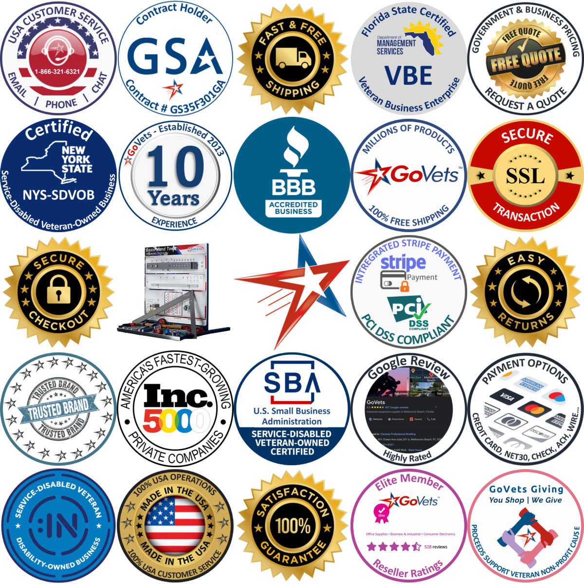 A selection of Training Systems products on GoVets