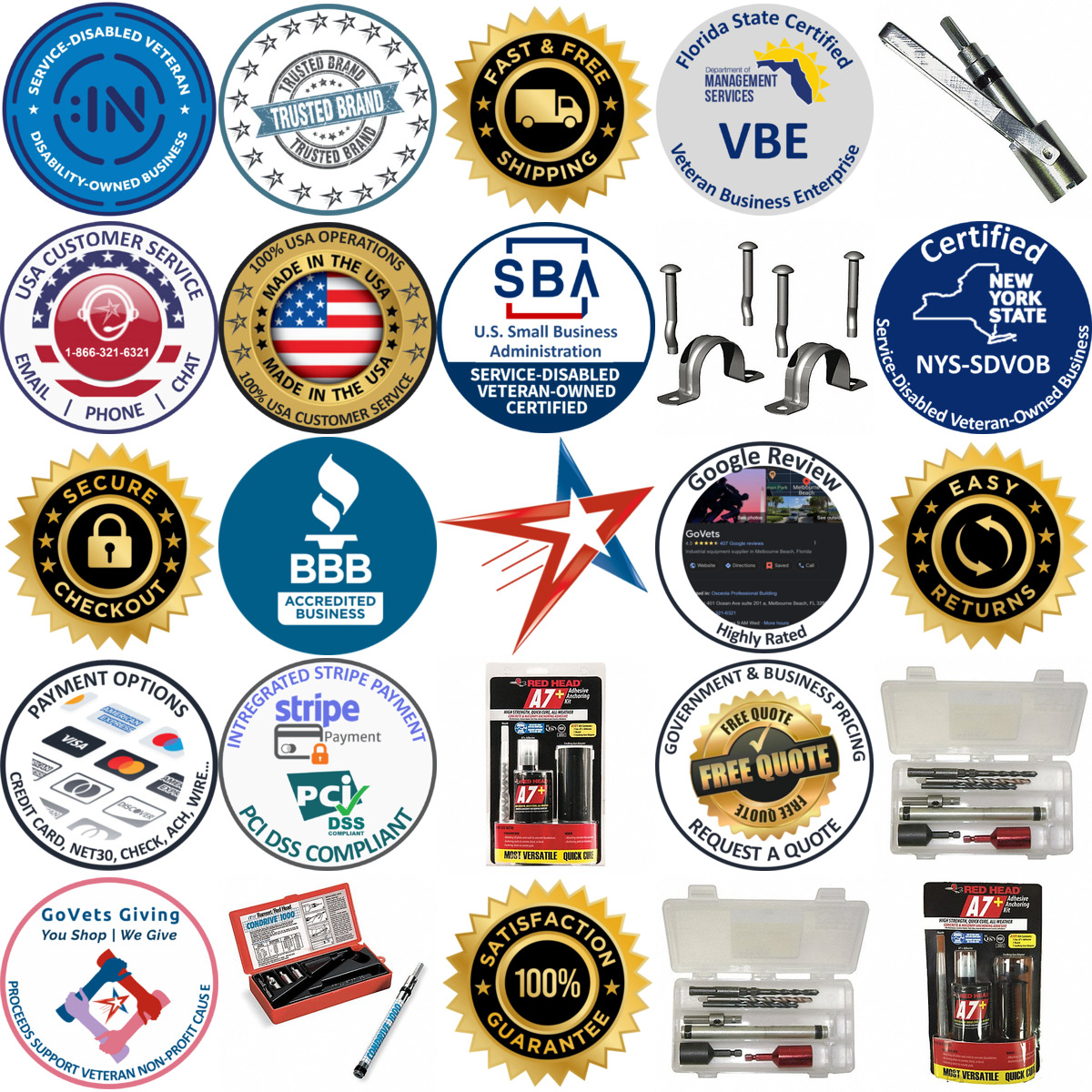 A selection of Anchor Kits products on GoVets
