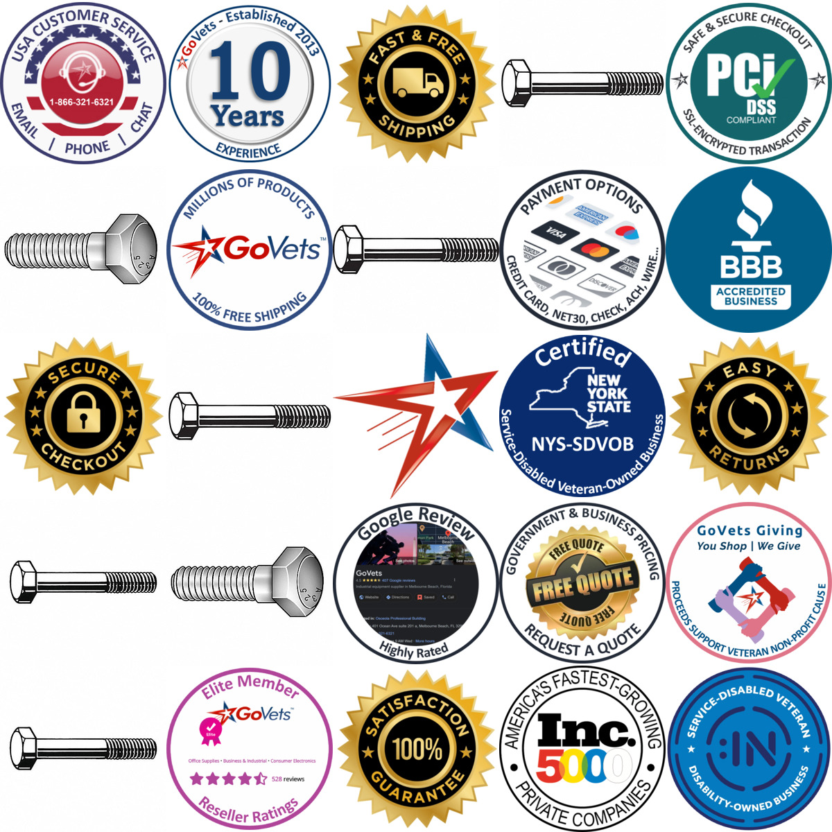 A selection of Structural Bolts products on GoVets