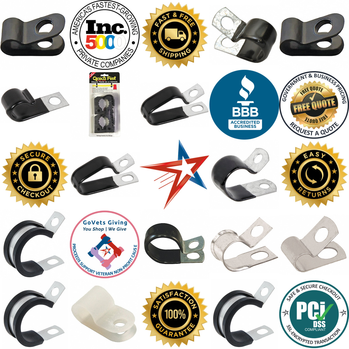 A selection of Cable Wire and Hose Clamps products on GoVets