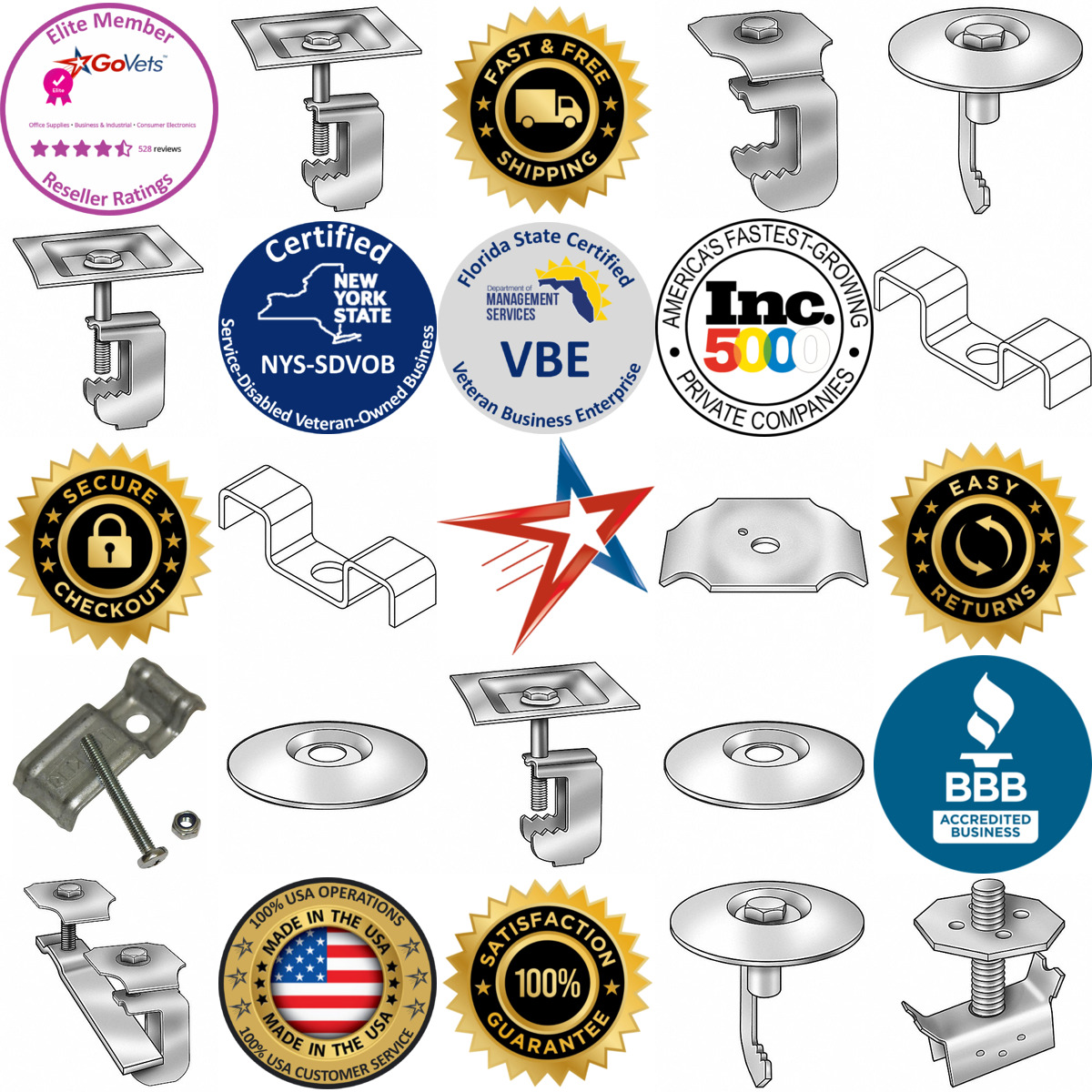 A selection of Grating Clips products on GoVets