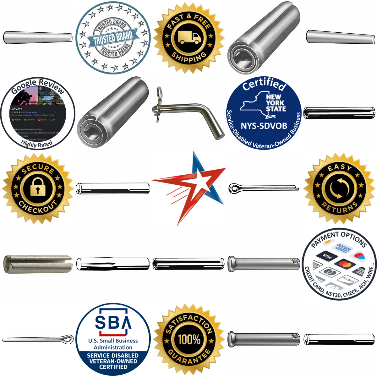 Millions of Products A selection of Pins products on GoVets