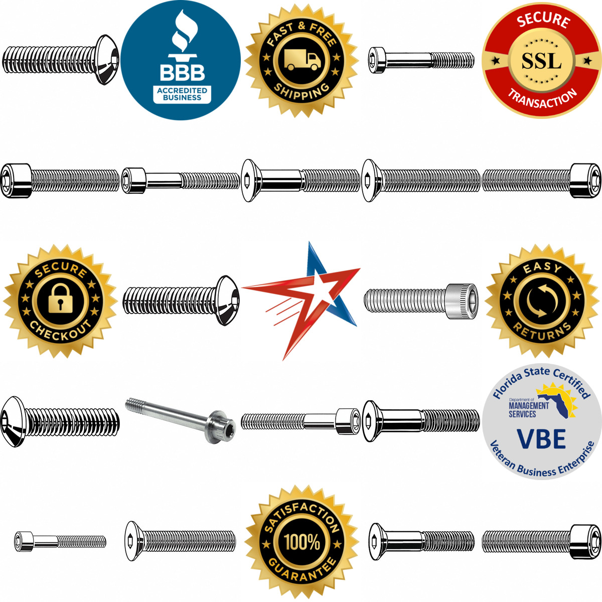 A selection of Socket Head Cap Screws products on GoVets