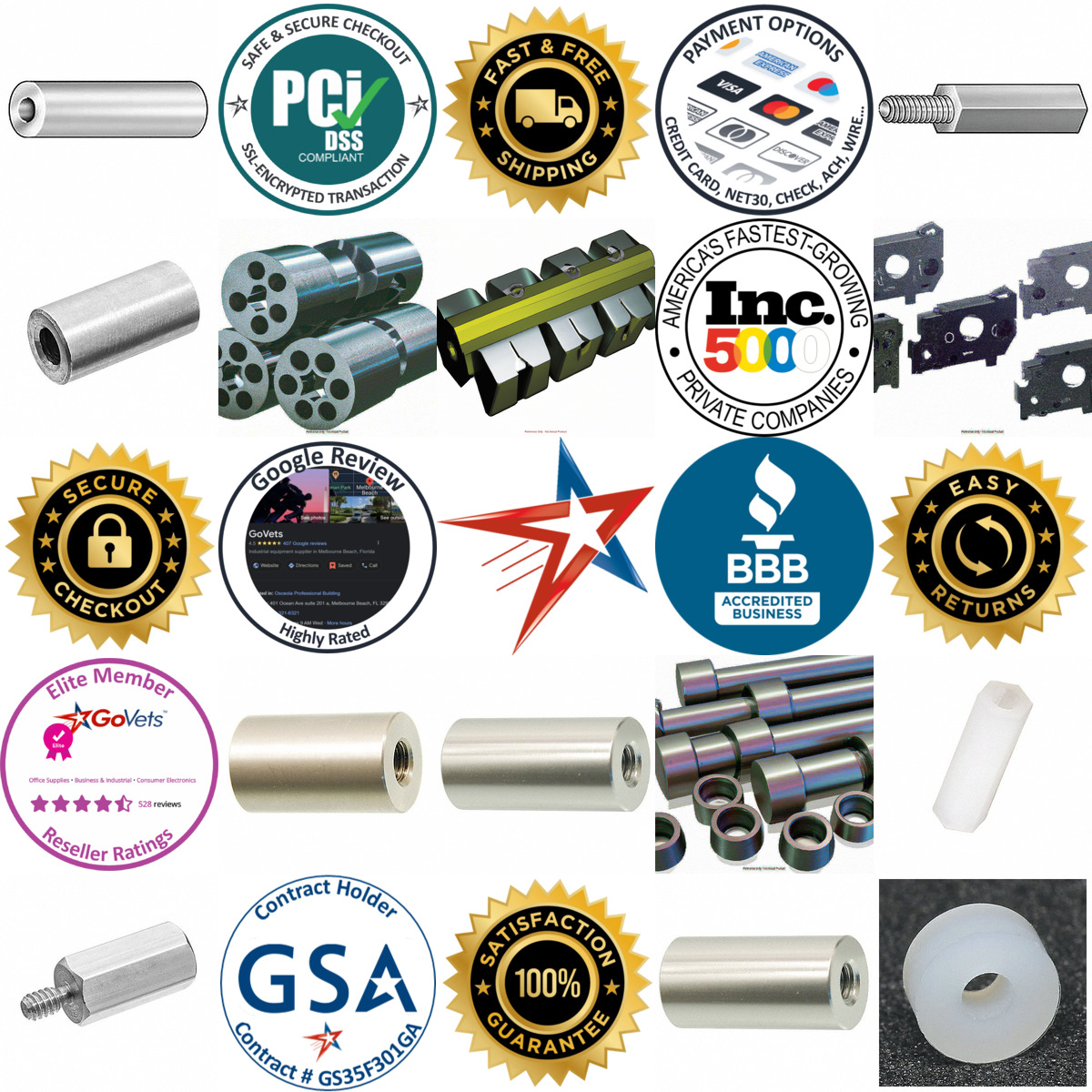 Millions of Products A selection of Spacers and Standoffs products on GoVets