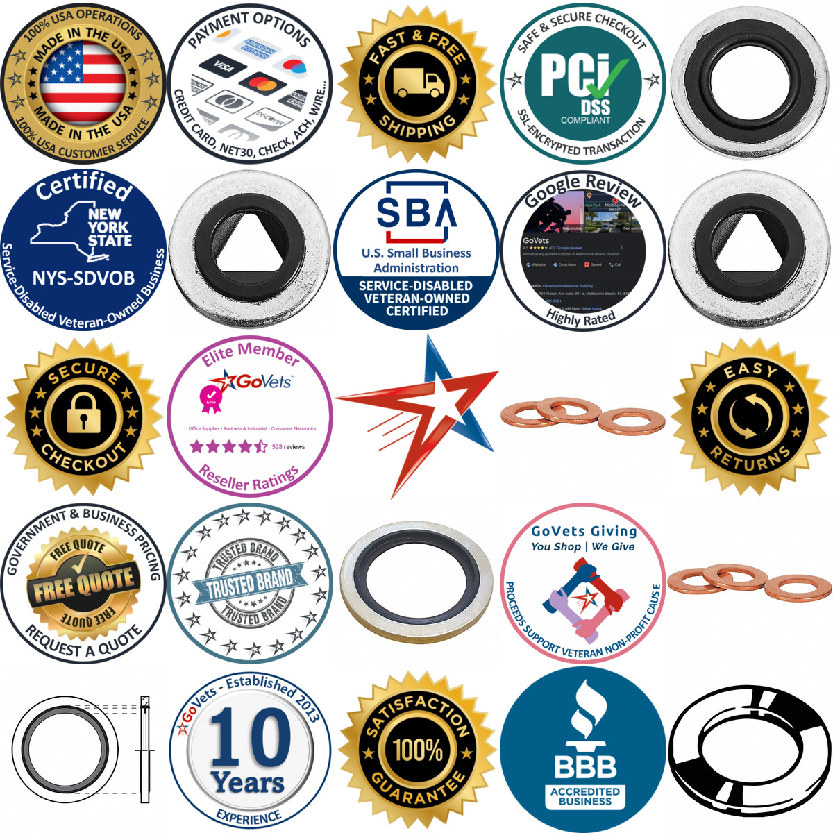 A selection of Sealing Washers products on GoVets