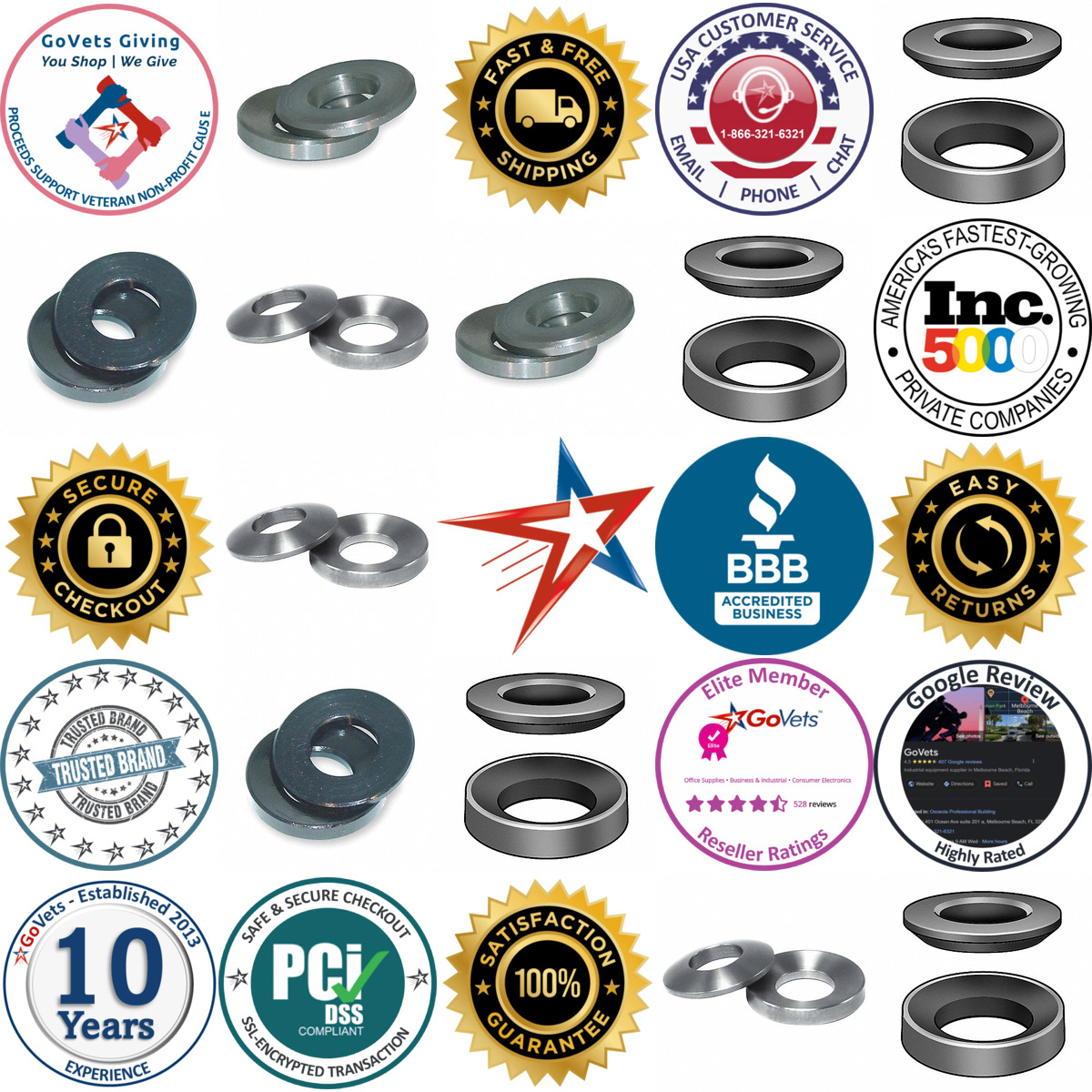 A selection of Spherical Washers and Assemblies products on GoVets