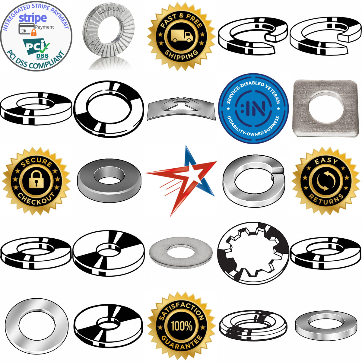 A selection of Washers products on GoVets