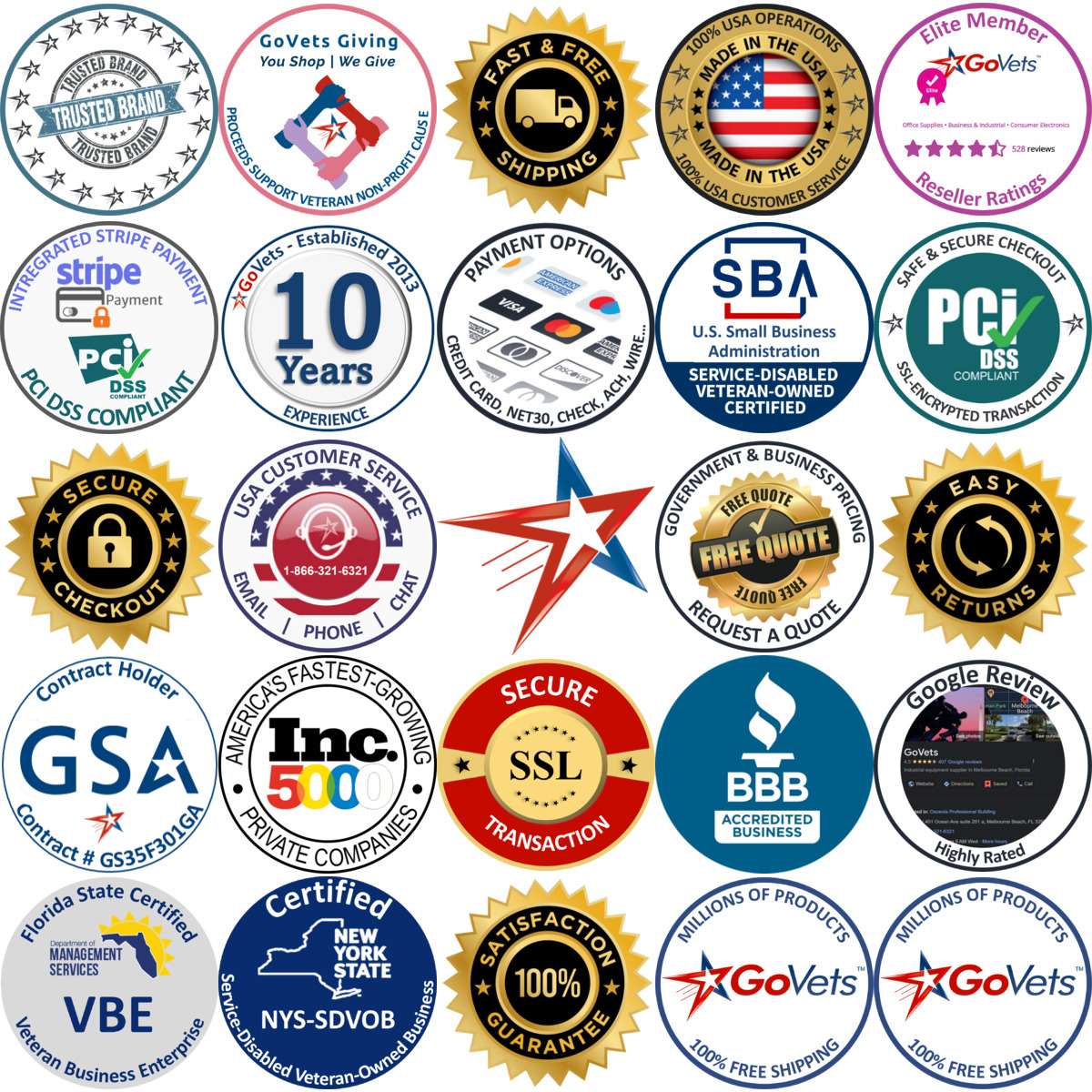 Millions of Products A selection of Spring Pins products on GoVets