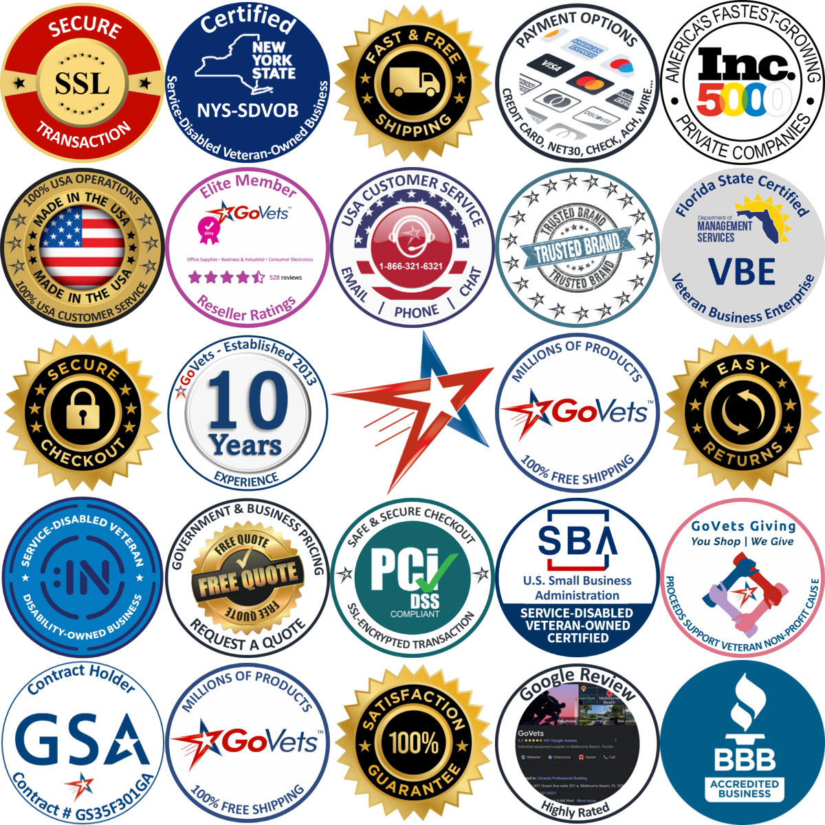 A selection of Pins products on GoVets