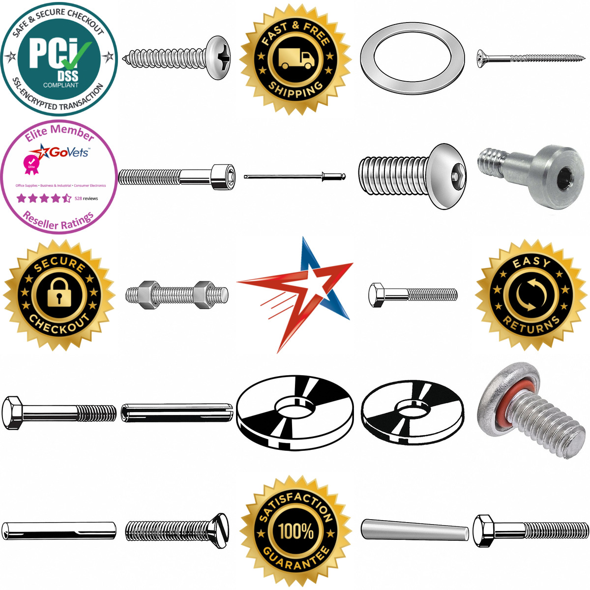 A selection of Fasteners products on GoVets
