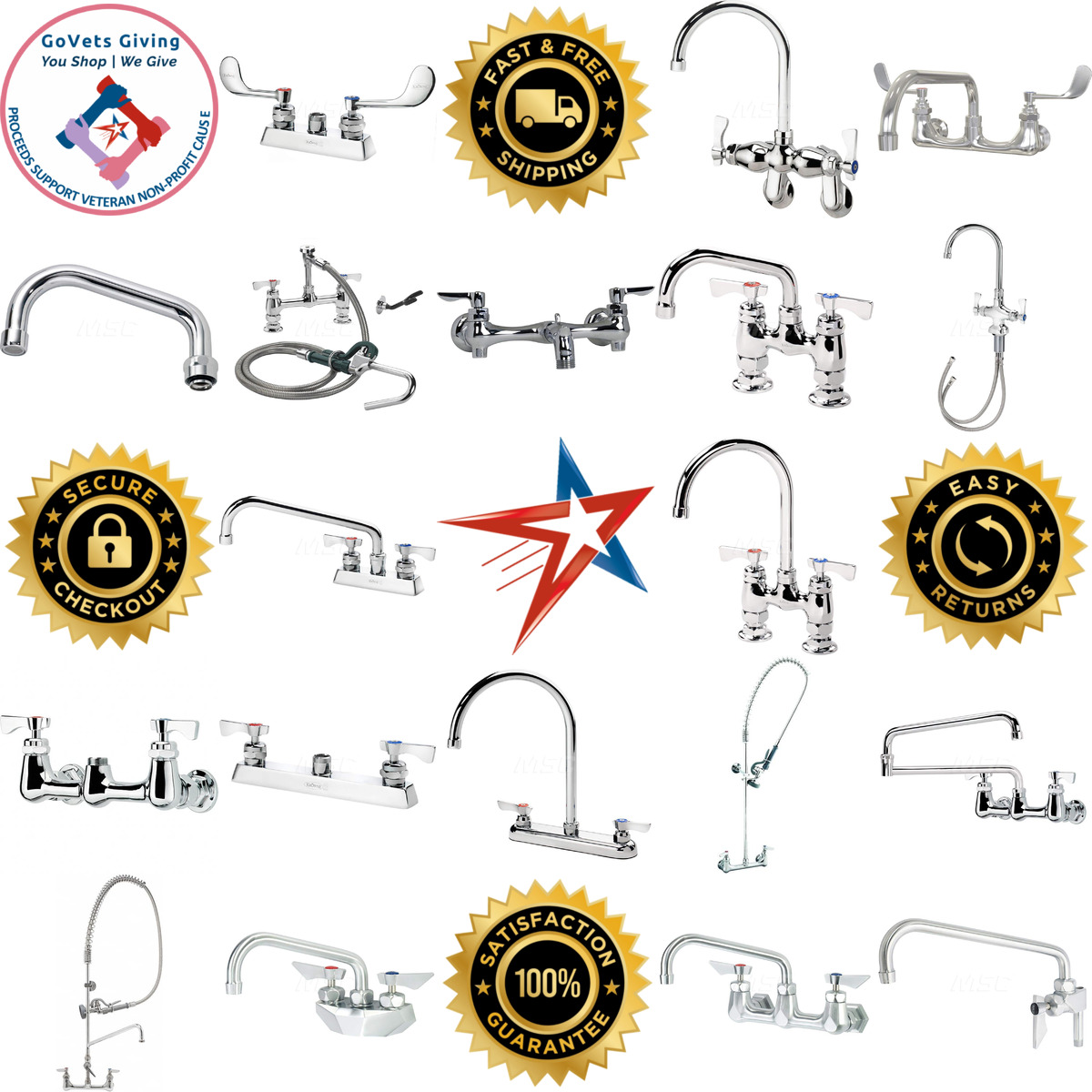 A selection of Industrial and Laundry Faucets products on GoVets