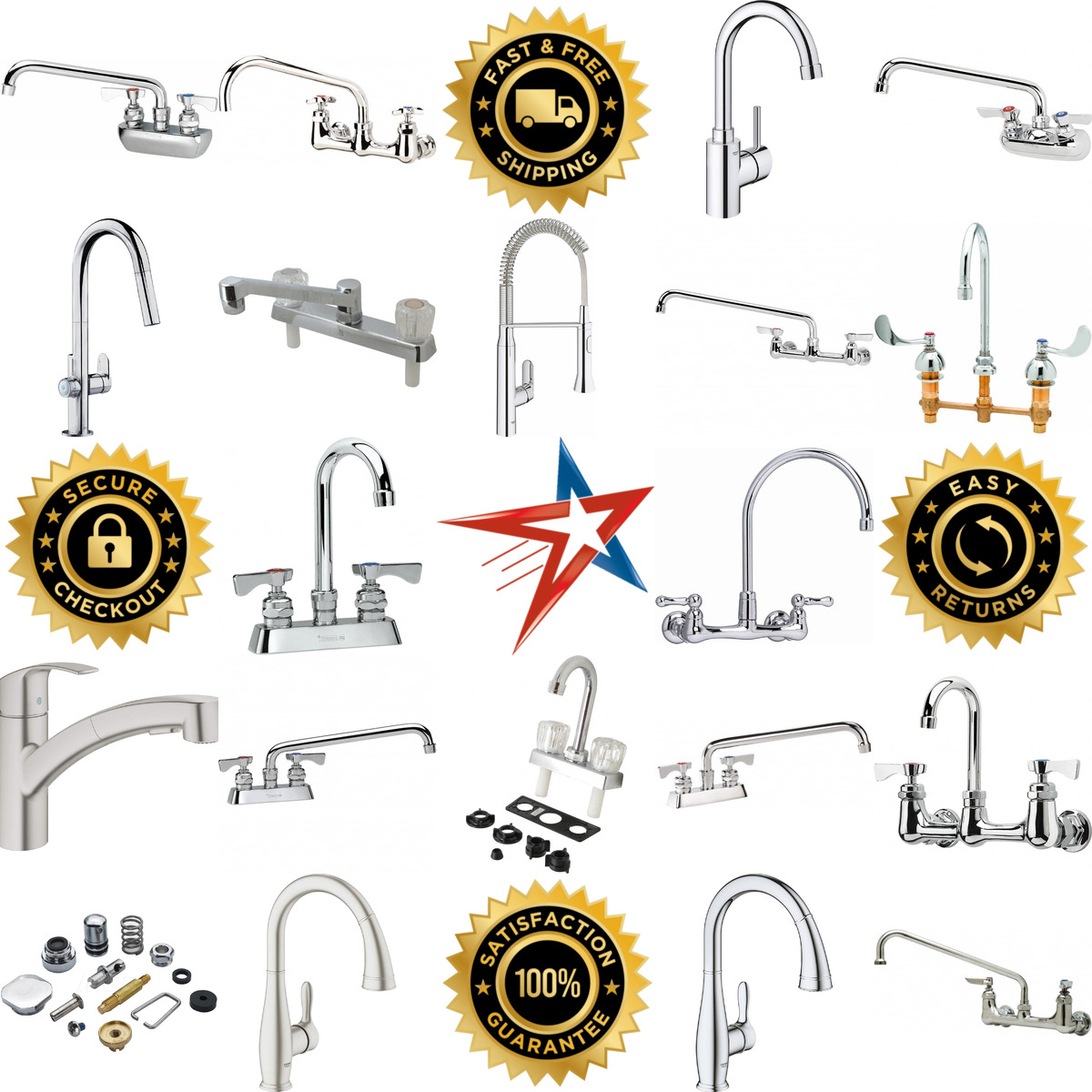 A selection of Kitchen and Bar Faucets products on GoVets