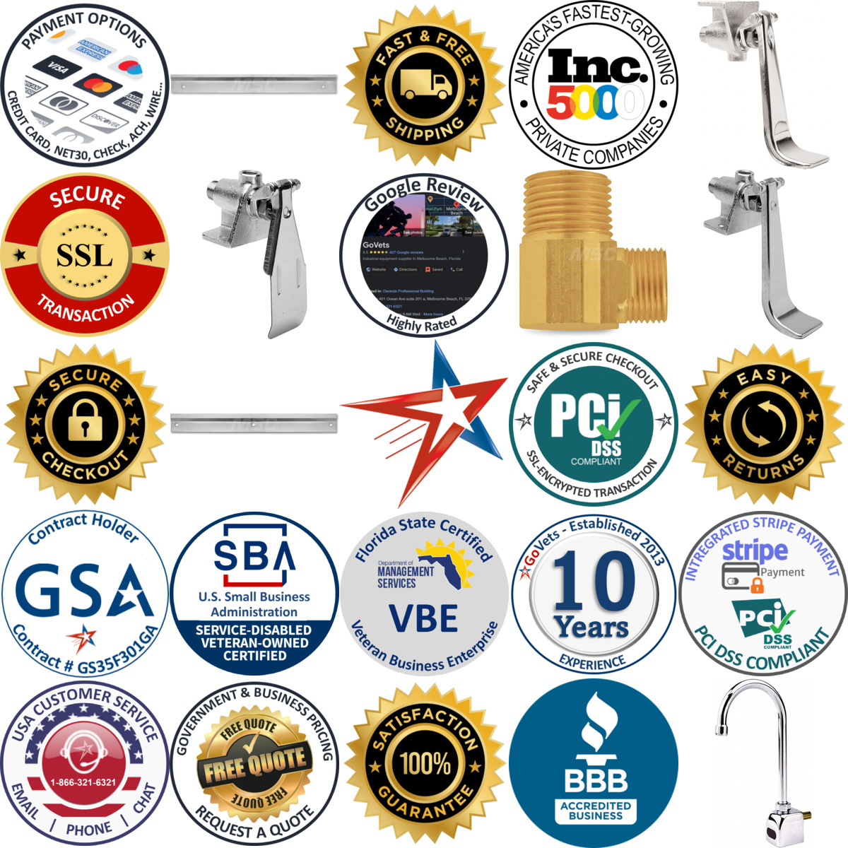 A selection of Water and Steam Hose products on GoVets