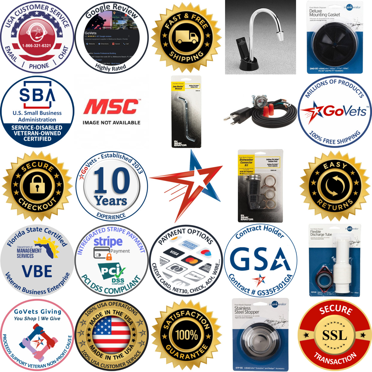 Millions of Products A selection of Garbage Disposal Accessories products on GoVets