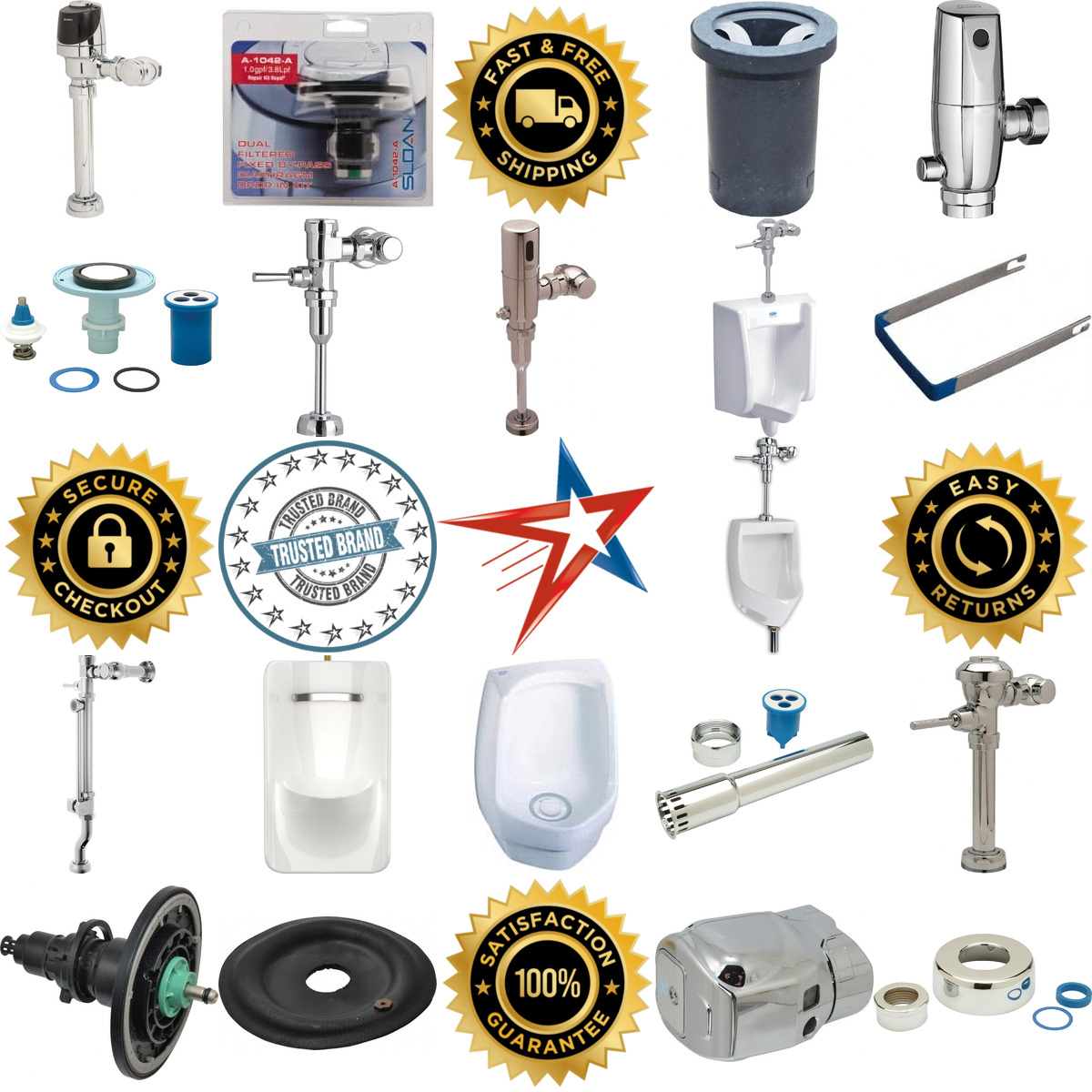A selection of Industrial Flush Valves and Urinals products on GoVets